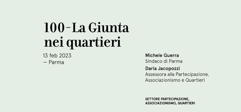 Partecipazione: Sindaco e Assessori incontrano i Quartieri