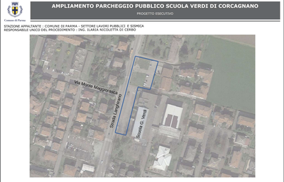 Ampliamento parcheggio pubblico della scuola Verdi di Corcagnano