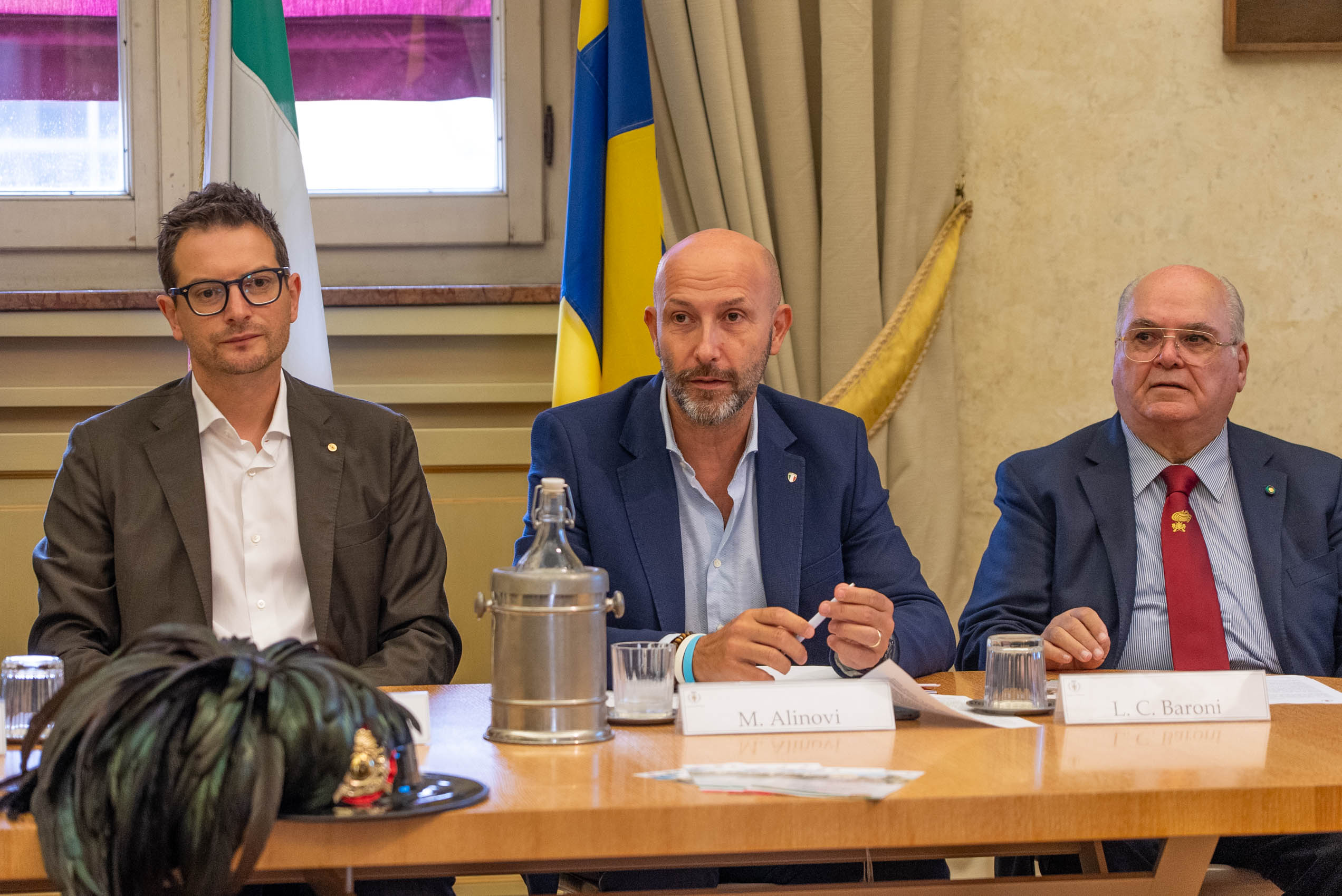 Un momento della conferenza stampa