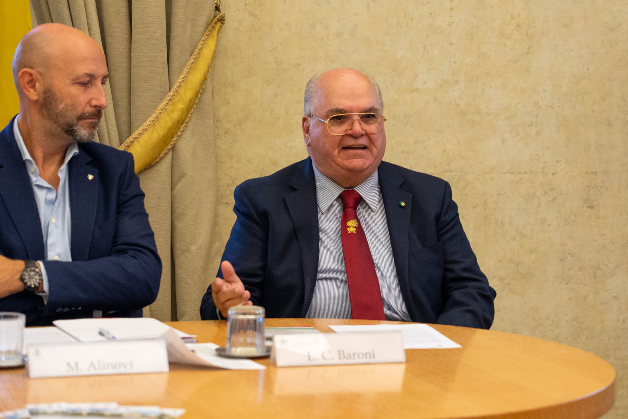 Un momento della conferenza stampa
