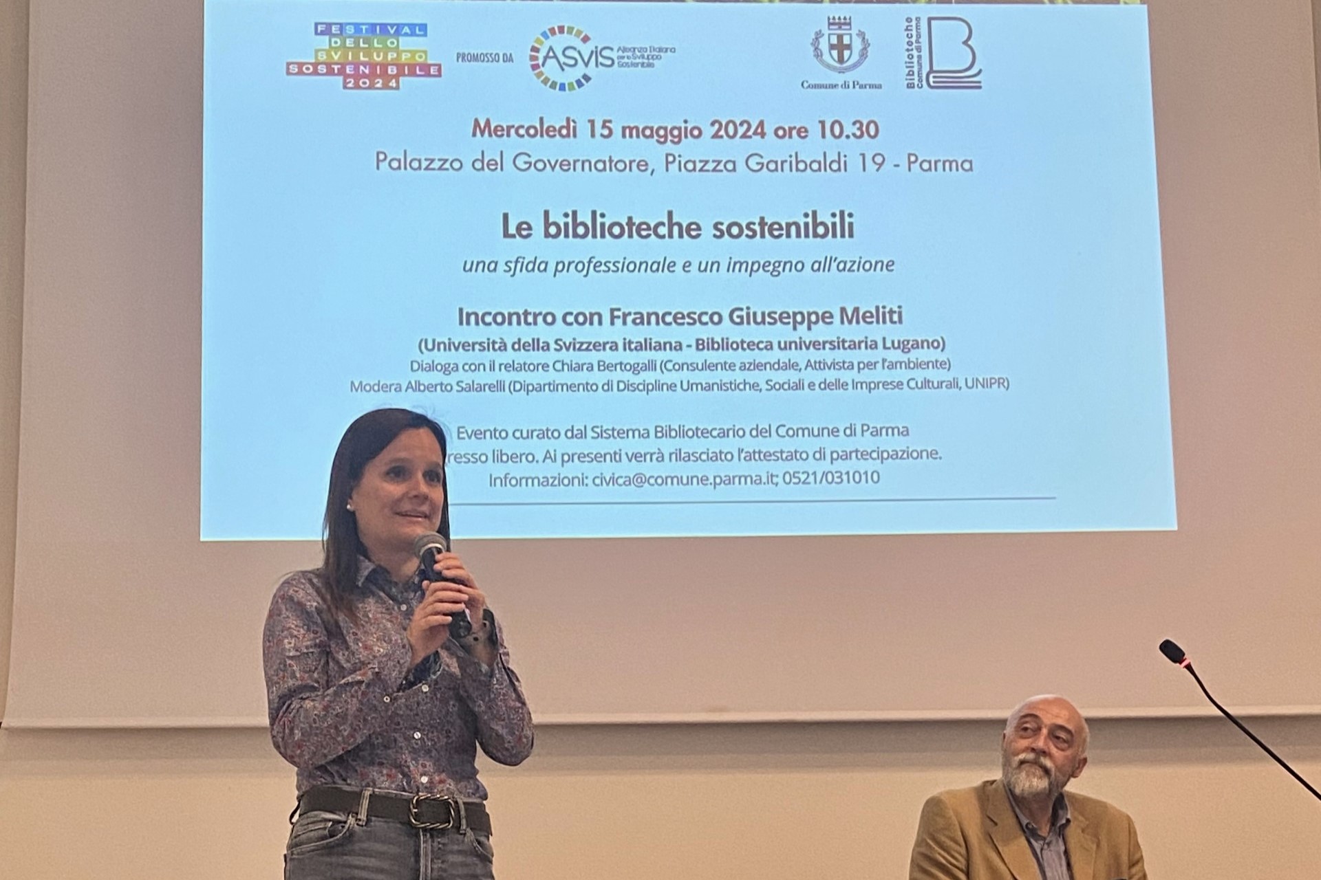 Il saluto dell'assessora in apertura di conferenza