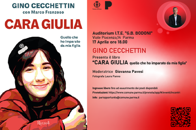 Gino Cecchettin a Parma per presentare libro “Cara Giulia”