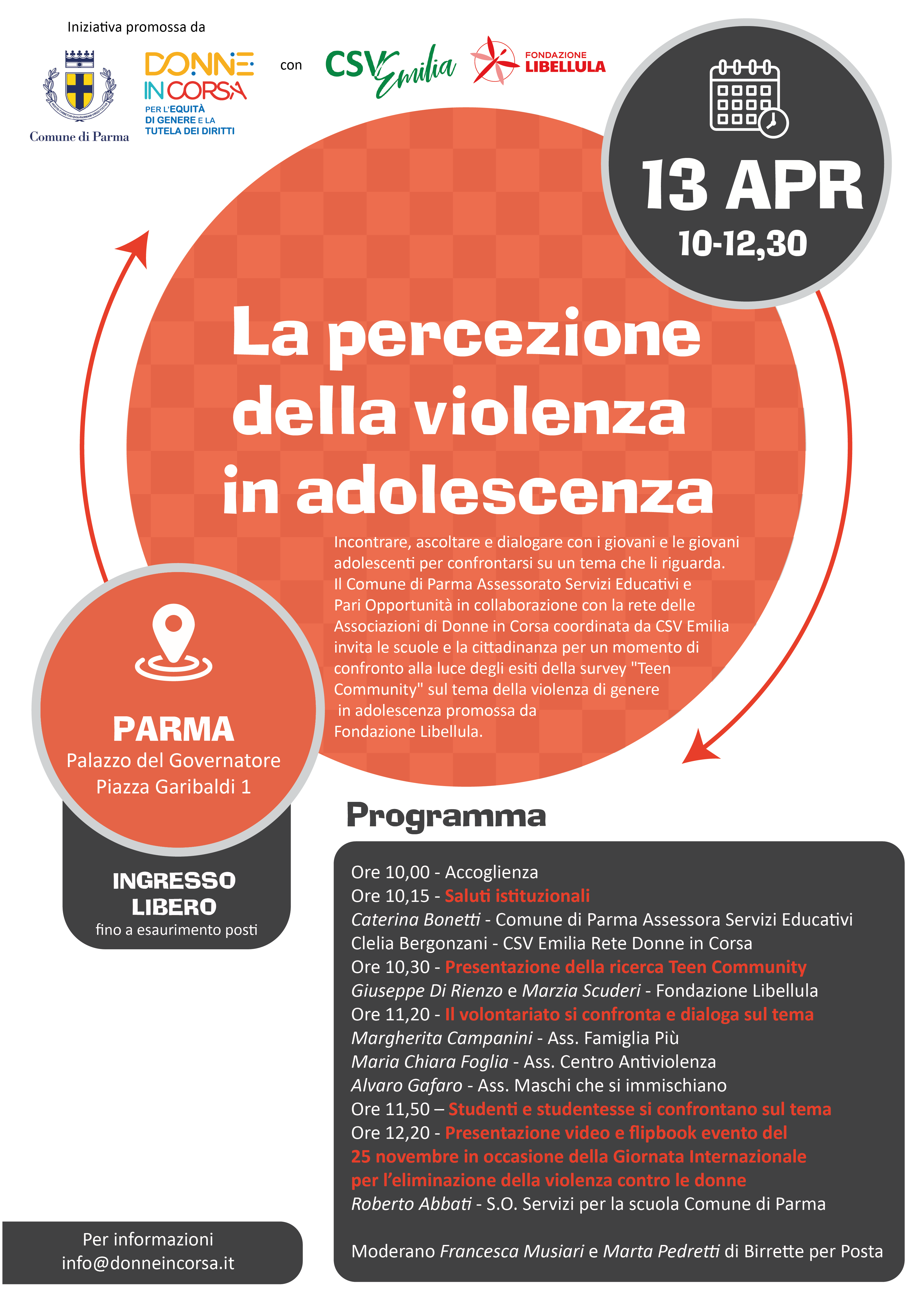 Locandina del convegno del 13 aprile