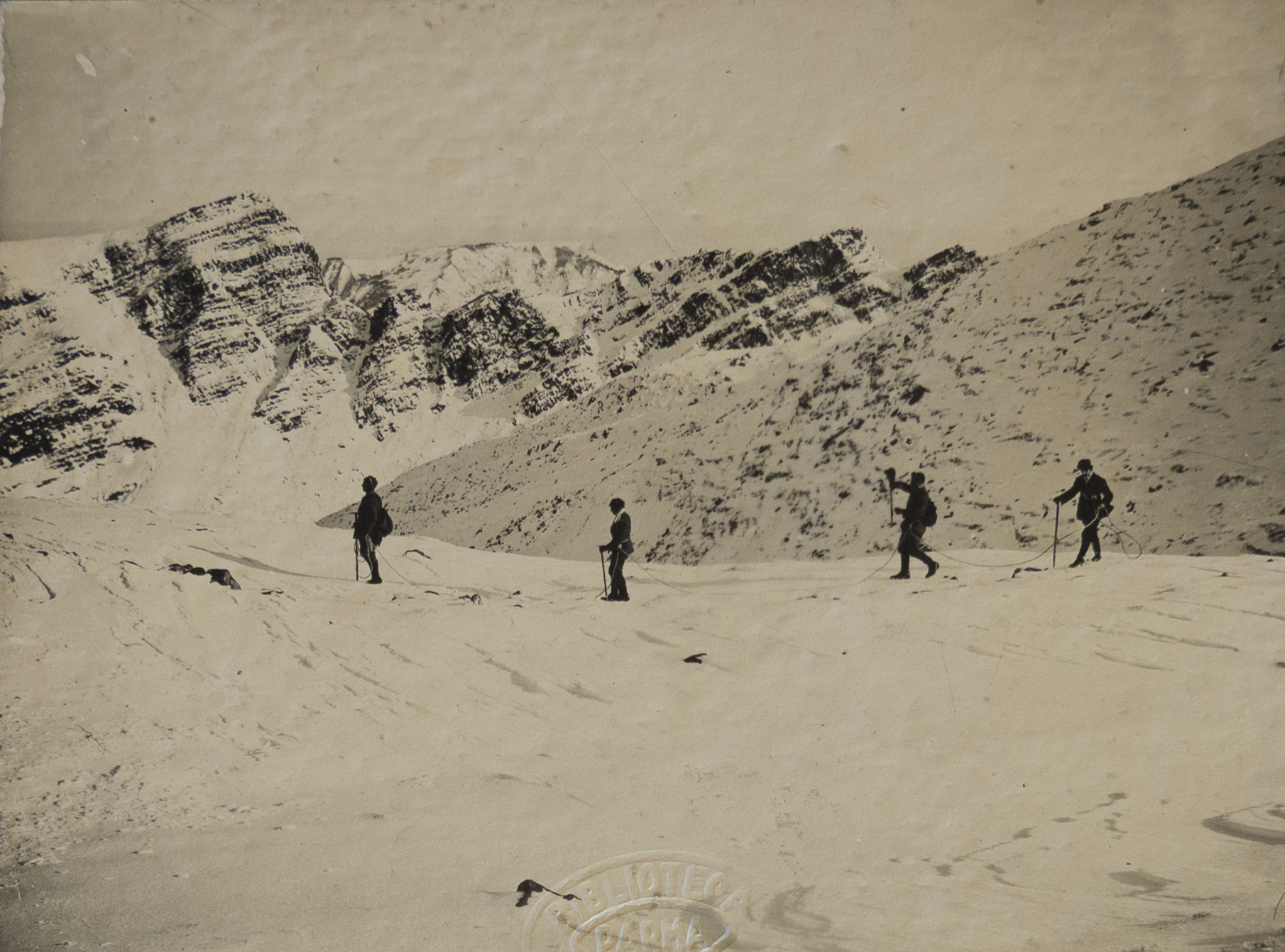 Il Passo del Pilastrino, Monte Marmagna, gennaio 1915. Parma, Biblioteca Palatina di Parma, Fondo Micheli-Mariotti